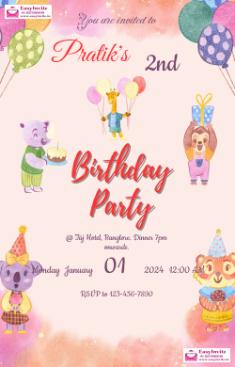 Create Personalized Birthday Invitations Online - Invitation Card Template