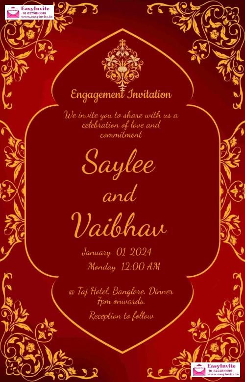 Stylish Engagement Invitation - Personalize Today! invitation card template