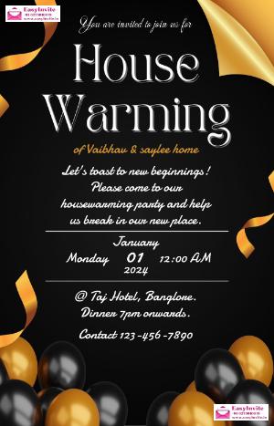 Online Housewarming Invitation Maker - Free and Easy to Use - english house-warming invitation card template