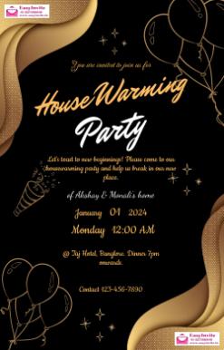 Free Housewarming Invitation Card Maker - Design with Ease - Invitation Card Template