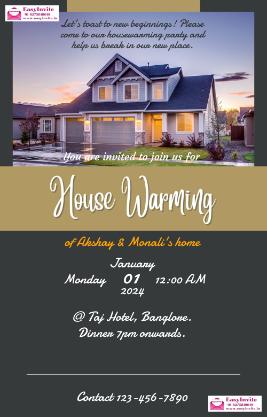 Design Housewarming Invitations for Free - Add Your Personal Touch - english house-warming invitation card template