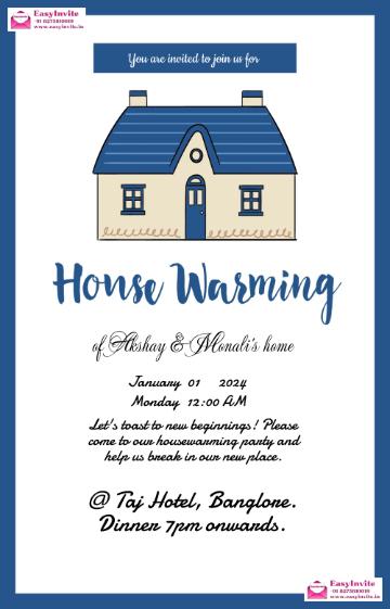 Free Housewarming Invitation Creator - Share with Loved Ones - english house-warming invitation card template