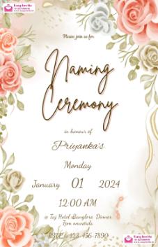 naming ceremony invitation ideas - Invitation Card Template