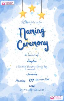 make naming ceremony invitation card online free - Invitation Card Template