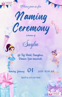 online naming ceremony invitation card maker - Invitation Card Template