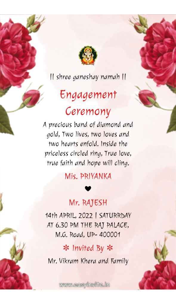 Simple Engagement Invitation - Edit and Print!