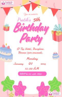 Design Custom Birthday Invitations for Free - Invitation Card Template