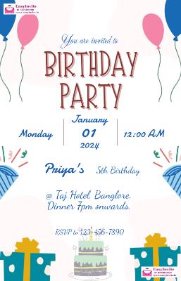 Design Personalized Birthday Invitations for Free - Invitation Card Template