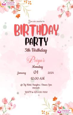 Create Custom Birthday Invitations Online - Invitation Card Template