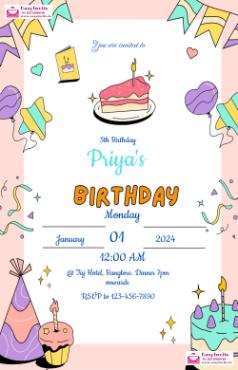 Make Personalized Birthday Invitation Cards - Invitation Card Template