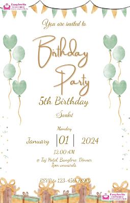 Personalize Birthday Invitation Cards Online - Invitation Card Template