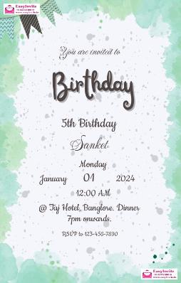 Create Customized Birthday Invitations Online - Invitation Card Template
