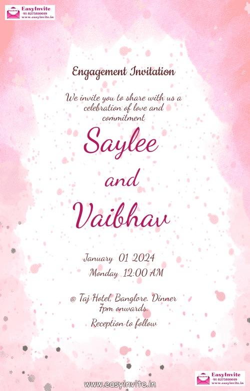 Rustic Engagement Invitation Design - Free Editing - Invitation Card Template