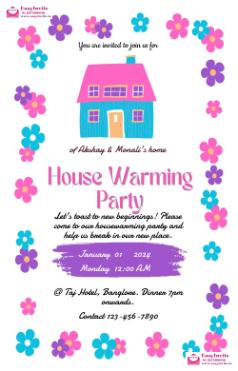 Free Housewarming Invitation Card Maker - Design with Ease - Invitation Card Template