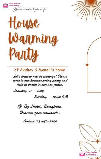 Free Online Housewarming Invitation Maker - Quick and Easy - Invitation Card Template