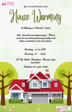 Custom Housewarming Invitations - Free Design Templates - Invitation Card Template