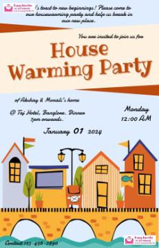 Free Housewarming Invitation Creator - Share with Loved Ones - Invitation Card Template