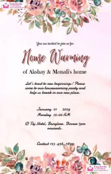 Create Housewarming Invitations Online for Free - InvitePro - Invitation Card Template