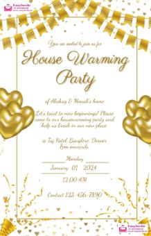 Free Housewarming Invitation Card Maker - Design with Ease - Invitation Card Template