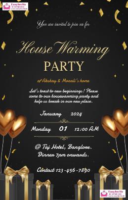 Custom Housewarming Invitations - Free Design Templates - Invitation Card Template