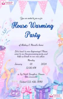 Create Housewarming Invitations Online for Free - InvitePro - Invitation Card Template