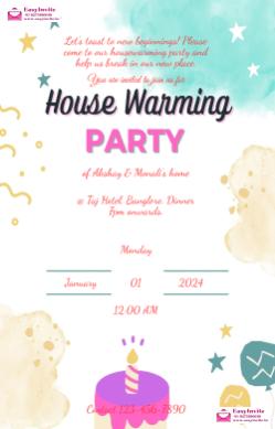 Elegant Housewarming Invitation Card Maker - Free and Easy - Invitation Card Template