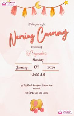 how to make naming ceremony invitation card - Invitation Card Template