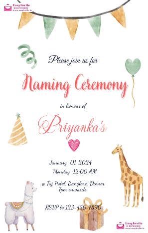 how to make naming ceremony invitation video - Invitation Card Template