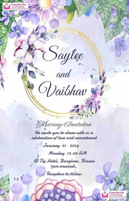 Create Stunning Wedding Invitations Online invitation card template