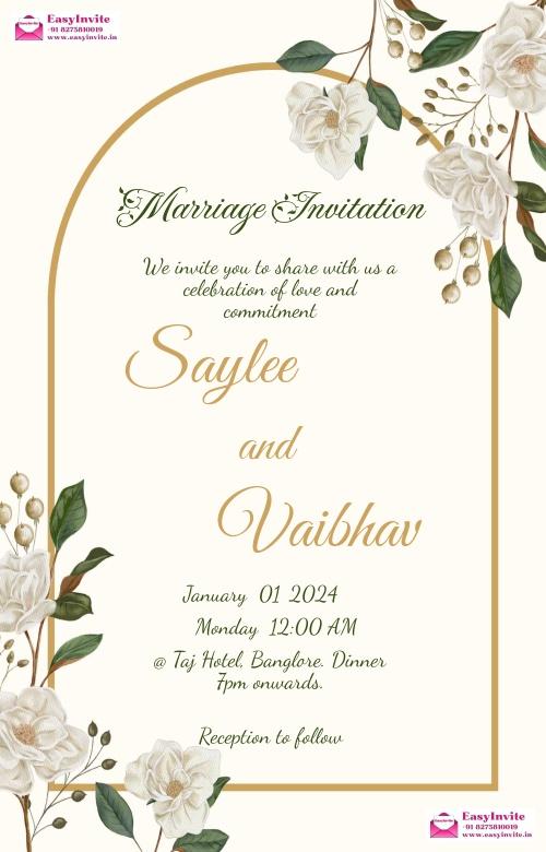 Design Trendy and Stylish Wedding Invitations InvitePro - Invitation Card Template