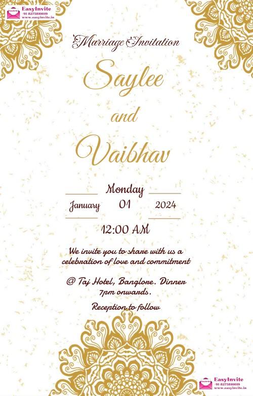 Design and Share Beautiful Wedding Invitations InvitePro - Invitation Card Template