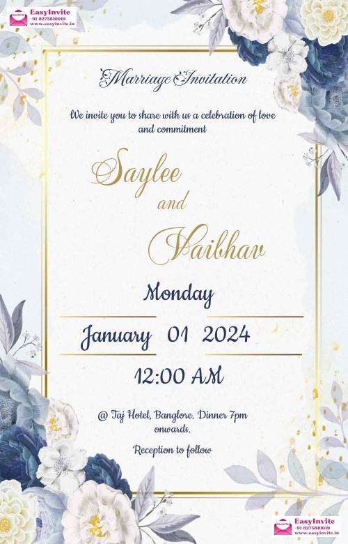 Design Elegant Wedding Invitations in Minutes InvitePro - Invitation Card Template