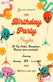 Create Stunning Birthday Invitation Cards with Photos - english birthday invitation card template
