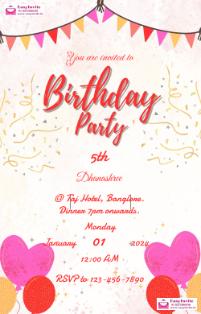 Custom Birthday Invitations with Photos - english birthday invitation card template
