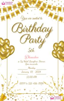 Personalized Birthday Invitation Maker Online - english birthday invitation card template