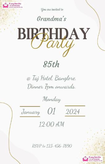 Design Unique Birthday Invitation Cards - english birthday invitation card template