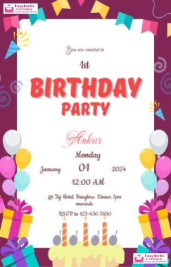 Create Photo Birthday Invitations for Free - Invitation Card Template