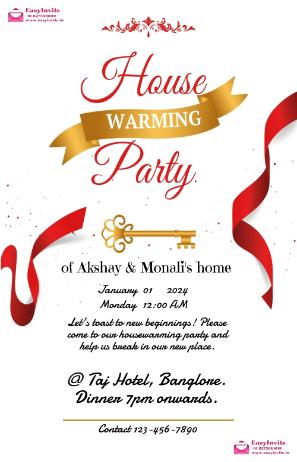 Personalized Housewarming Invitations - Free and Easy to Customize - Invitation Card Template