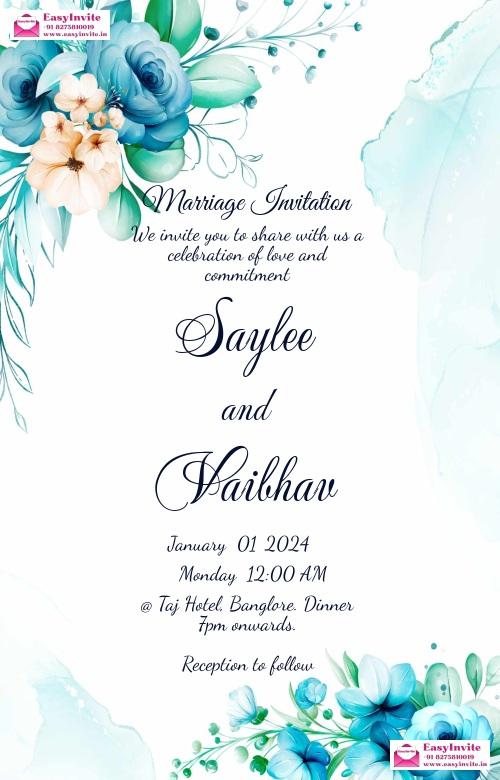 Effortless Wedding Invitation Design at InvitePro - english wedding invitation card template
