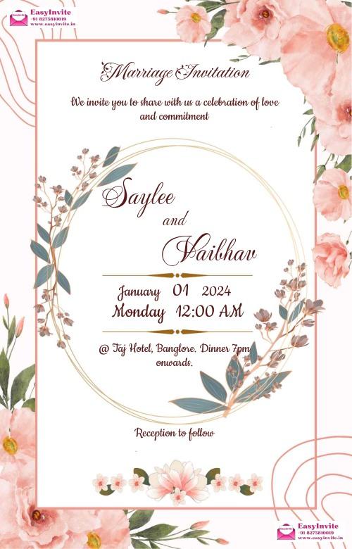 Design and Print Wedding Invitations in Minutes - english wedding invitation card template