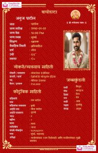 Premium Hindi Biodata Maker - Invitation Card Template